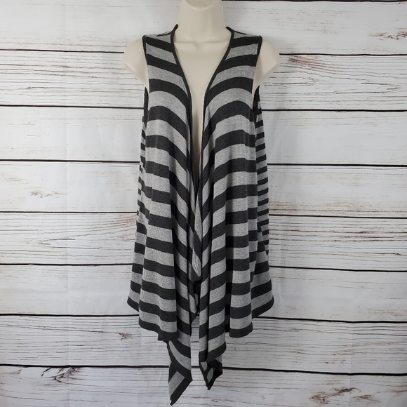 Coldwater Creek Sweaters - Coldwater Creek | Striped Sleeveless Cardigan